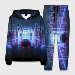 Мужской костюм 3D Synthwave Retrowave