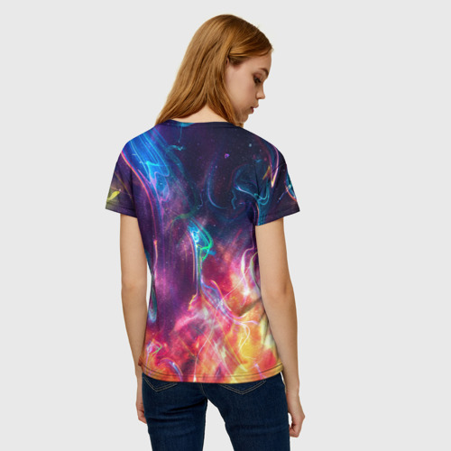 Женская футболка 3D Космическая абстракция, цвет 3D печать - фото 4