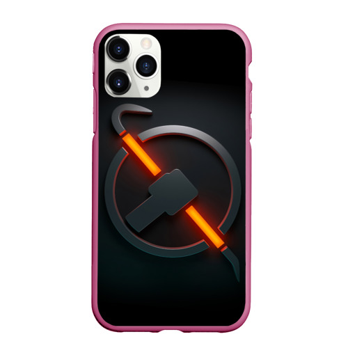 Чехол для iPhone 11 Pro Max матовый Half-life Халф-Лайф монтировка, цвет малиновый
