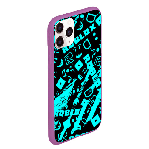 Чехол для iPhone 11 Pro Max матовый Roblox, цвет фиолетовый - фото 3