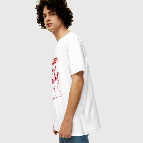 Мужская футболка хлопок Oversize Kizaru Кизару, цвет белый - фото 5