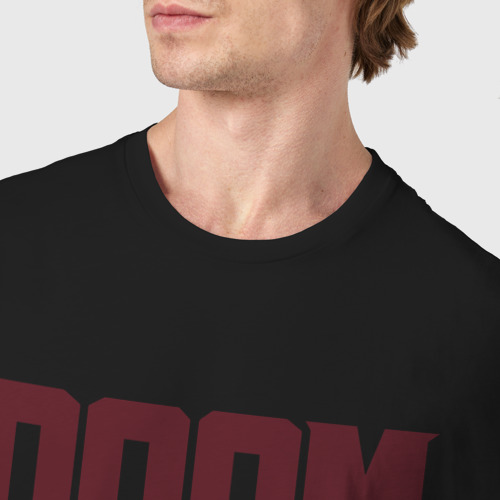 Мужская футболка хлопок Doom, цвет черный - фото 6