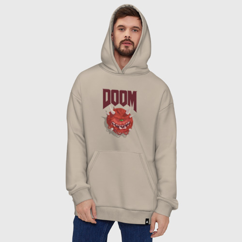 Худи SuperOversize хлопок Doom, цвет миндальный - фото 5