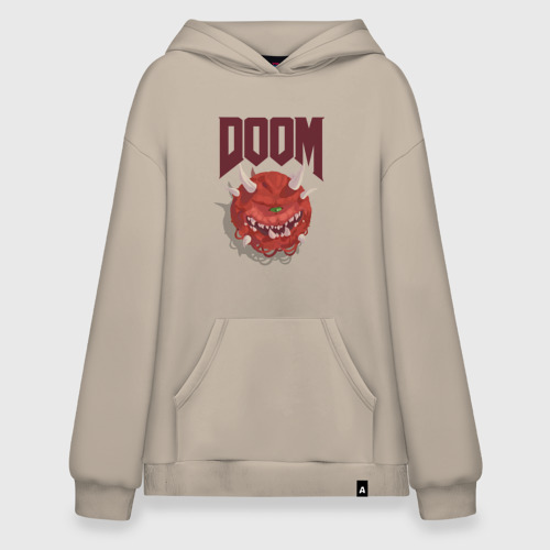 Худи SuperOversize хлопок Doom, цвет миндальный