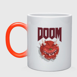 Doom – Кружка хамелеон с принтом купить