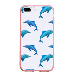 Чехол для iPhone 7Plus/8 Plus матовый Рай для дельфина