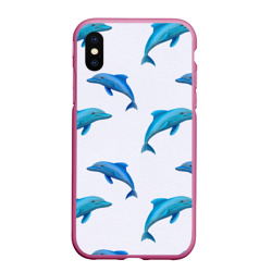 Чехол для iPhone XS Max матовый Рай для дельфина
