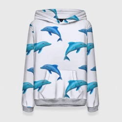 Женская толстовка 3D Рай для дельфина
