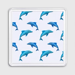 Магнит 55*55 Рай для дельфина