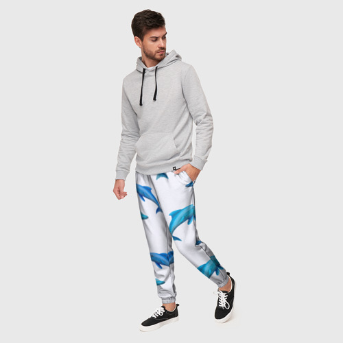 Мужские брюки 3D Рай для дельфина, цвет 3D печать - фото 3