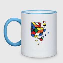 Кружка двухцветная Кубик Рубика