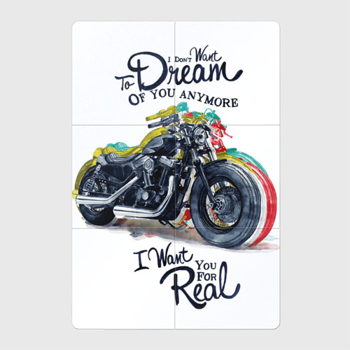 Магнитный плакат 2x3 с принтом Мотоцикл, вид спереди №1