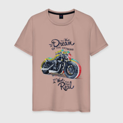 Мужская футболка хлопок Мотоцикл