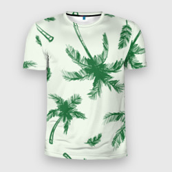 Мужская футболка 3D Slim Пальмовый рай арт