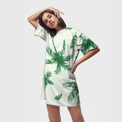 Платье-футболка 3D Пальмовый рай арт - фото 2