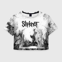 Женская футболка Crop-top 3D Slipknot