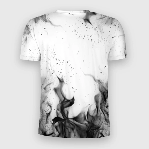 Мужская футболка 3D Slim с принтом Slipknot, вид сзади #1