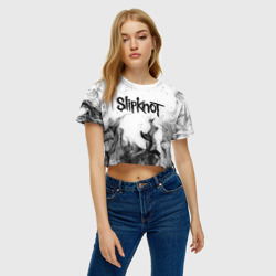 Женская футболка Crop-top 3D Slipknot - фото 2