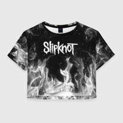 Женская футболка Crop-top 3D Slipknot