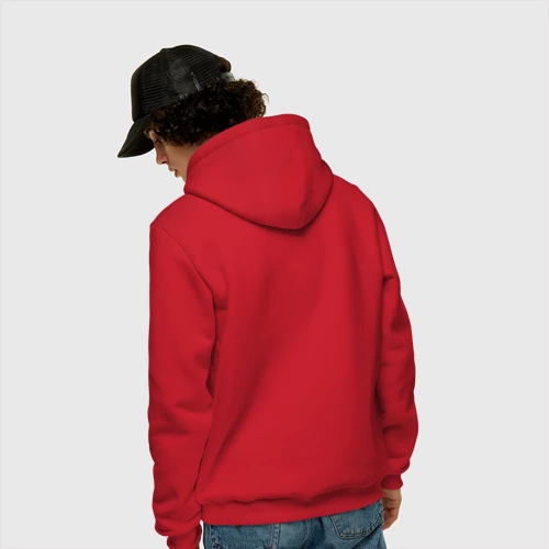 Мужская толстовка хлопок с принтом Slipknot, вид сзади #2