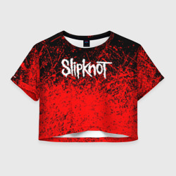 Женская футболка Crop-top 3D Slipknot