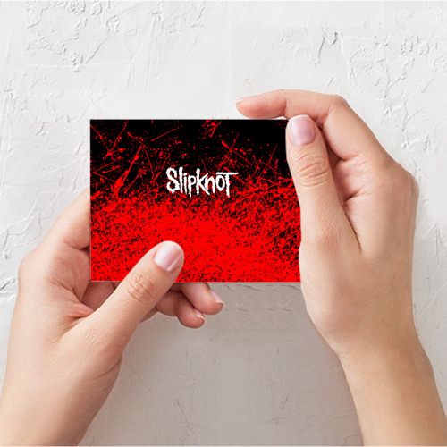 Поздравительная открытка Slipknot, цвет белый - фото 3