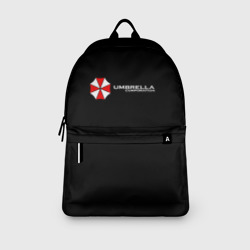 Рюкзак с принтом Umbrella Corporation 2 для любого человека, вид спереди №3. Цвет основы: белый