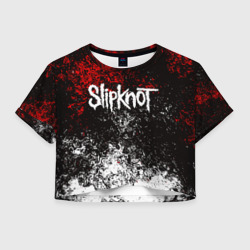 Женская футболка Crop-top 3D Slipknot Слипкнот