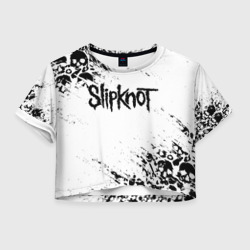 Женская футболка Crop-top 3D Slipknot Слипкнот