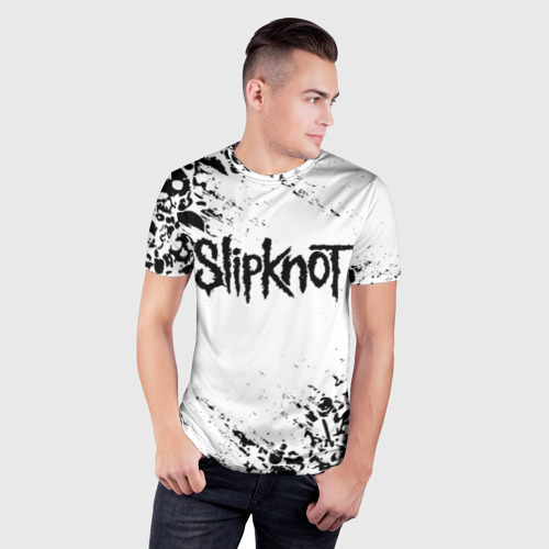 Мужская футболка 3D Slim Slipknot Слипкнот, цвет 3D печать - фото 3