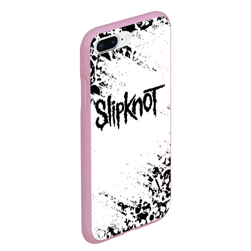 Чехол для iPhone 7Plus/8 Plus матовый Slipknot Слипкнот, цвет розовый - фото 3