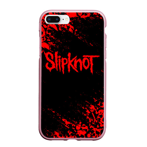 Чехол для iPhone 7Plus/8 Plus матовый Slipknot, цвет розовый