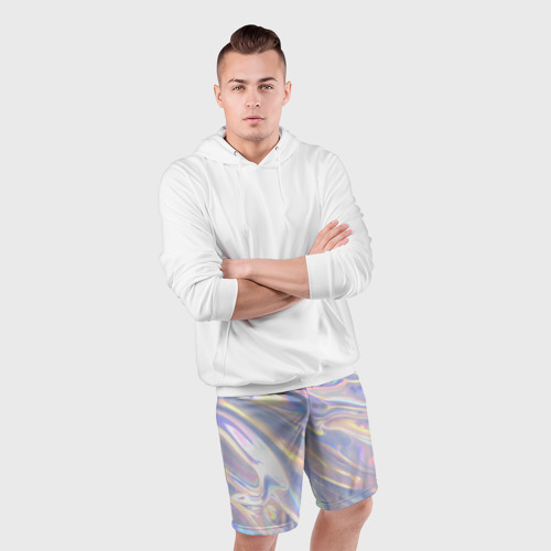 Мужские шорты спортивные Фольга, цвет 3D печать - фото 5