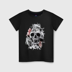 Детская футболка хлопок Vanguard skull and flowers