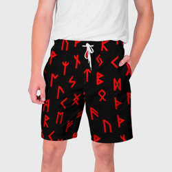 Мужские шорты 3D Красные руны