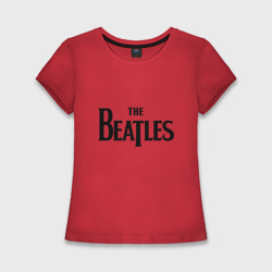 Женская футболка хлопок Slim The Beatles