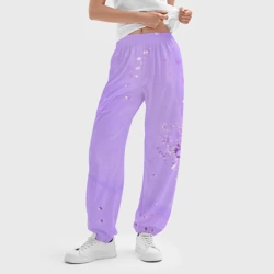 Женские джоггеры оверсайз 3D Сиреневый цвет - фото 2