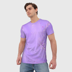 Мужская футболка 3D Сиреневый цвет - фото 2