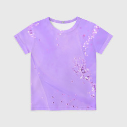 Детская футболка 3D Сиреневый цвет