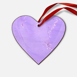 Деревянная игрушка Сердце Сиреневый цвет