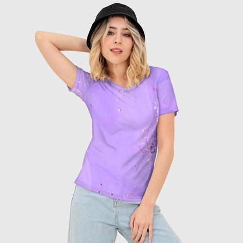 Женская футболка 3D Slim Сиреневый цвет - фото 3