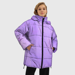 Женская зимняя куртка Oversize Сиреневый цвет - фото 2