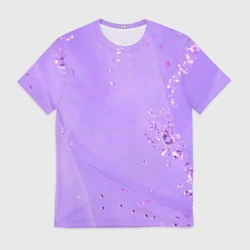 Мужская футболка 3D Сиреневый цвет