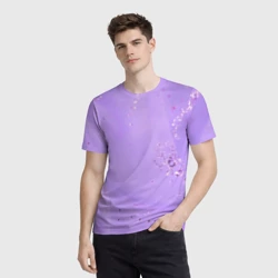 Мужская футболка 3D Сиреневый цвет - фото 2