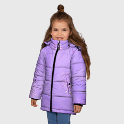 Зимняя куртка для девочек 3D Сиреневый цвет - фото 2