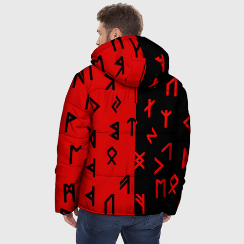Мужская зимняя куртка 3D Руны, цвет черный - фото 4