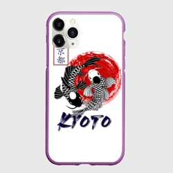 Чехол для iPhone 11 Pro матовый Карпы Кои Киото