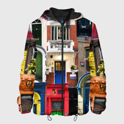 Мужская куртка 3D London Doors цифровой коллаж