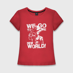Женская футболка хлопок Slim Мы отправляемся в новый мир