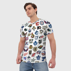Мужская футболка 3D Логотипы НХЛ - фото 2